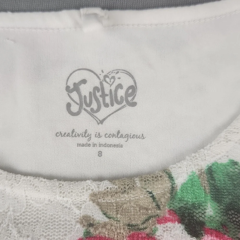 Justice - Girls Floral Top - Size 8